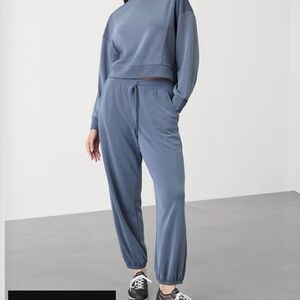 Athleta Seasoft Jogger Large Petite Shadow Blue NWOT